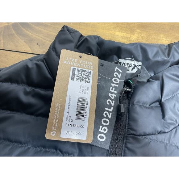 Eddie Bauer Puffer Vest Mens Medium Microlight 650 Goose Down Black NWT - Picture 4 of 12